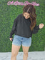 Open Back Long Sleeve Tee / Black