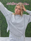 Acid Wash Exposed Seam Sweatshirt- Sleet
