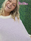 Two Tone Crewneck Sweater/ Lavender