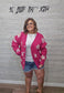 FUCHSIA DAISY CARDIGAN