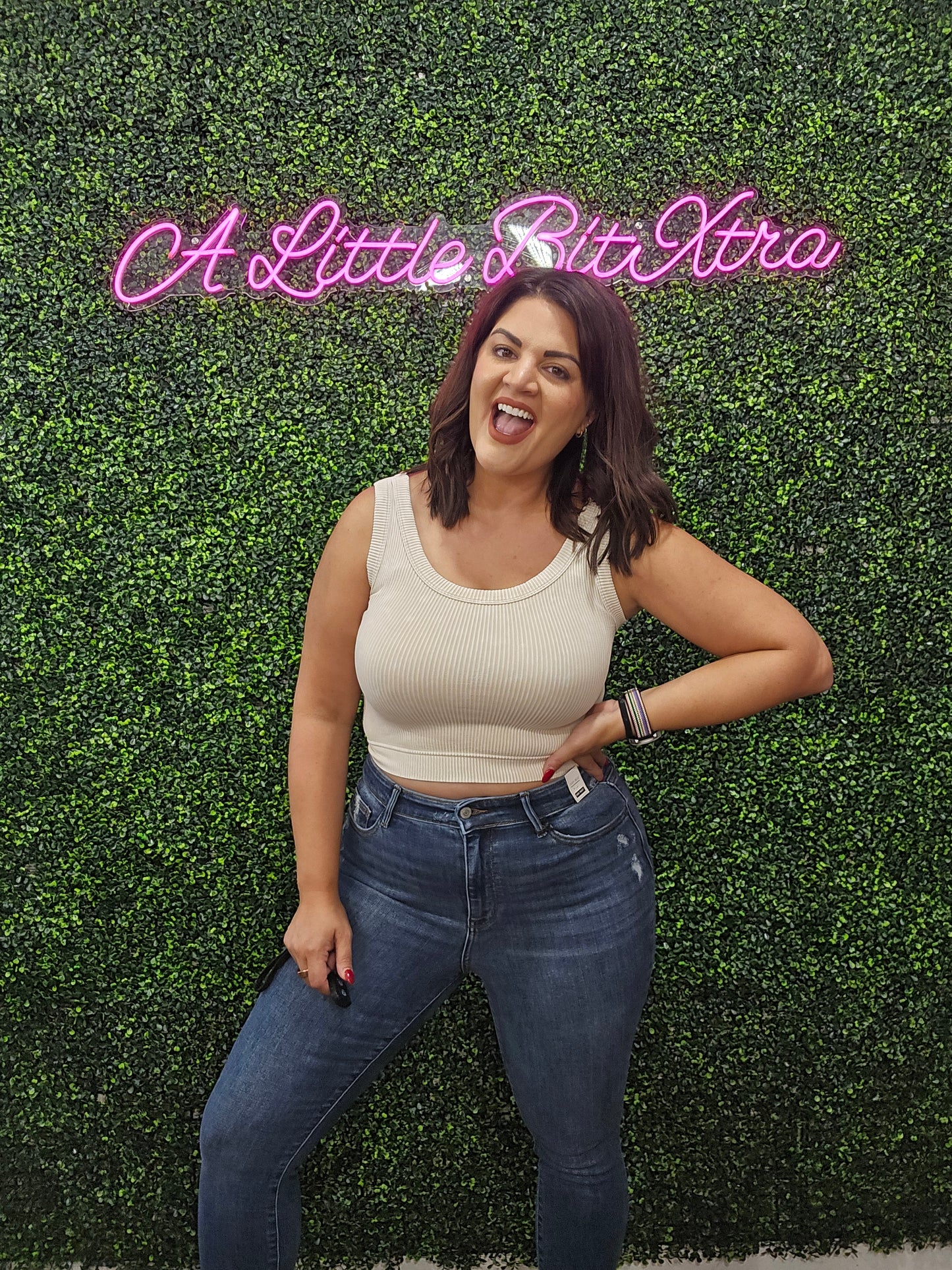 SAND BEIGE WASHED RIBBED SEAMLESS TANK