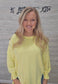 EXPOSED SEAM PALE YELLOW SWEATSHIRT