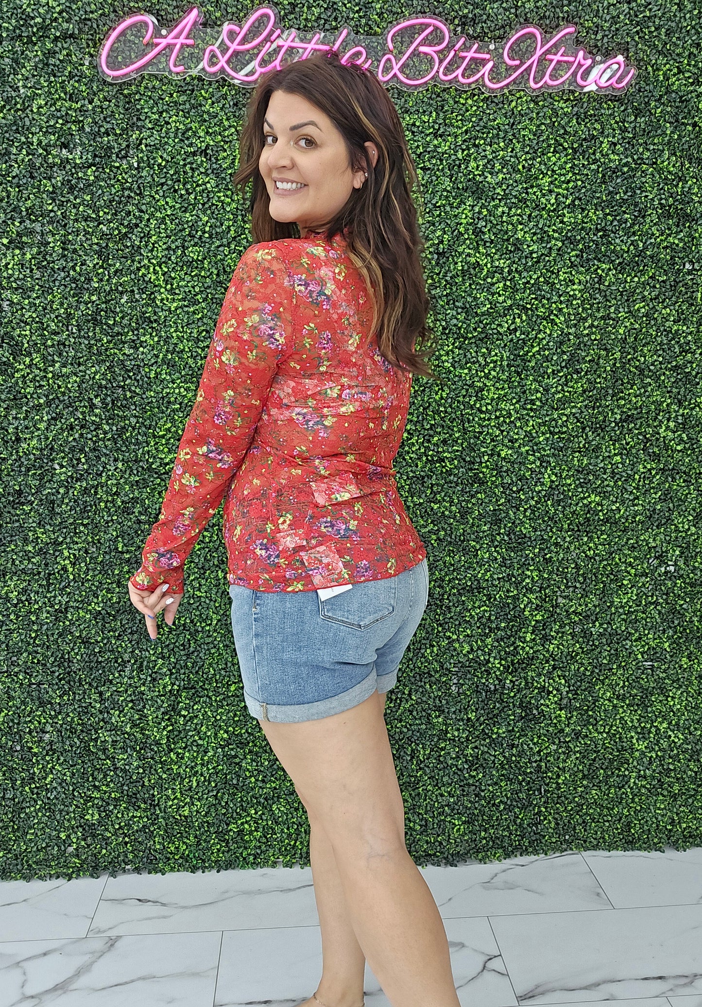 Floral Lace Long Sleeve Top