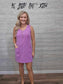 SPRING VIOLET CORDED SLEEVELESS TANK MINI DRESS