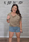 Z Teal Acid Wash Frayed Cutoff Hem Shorts