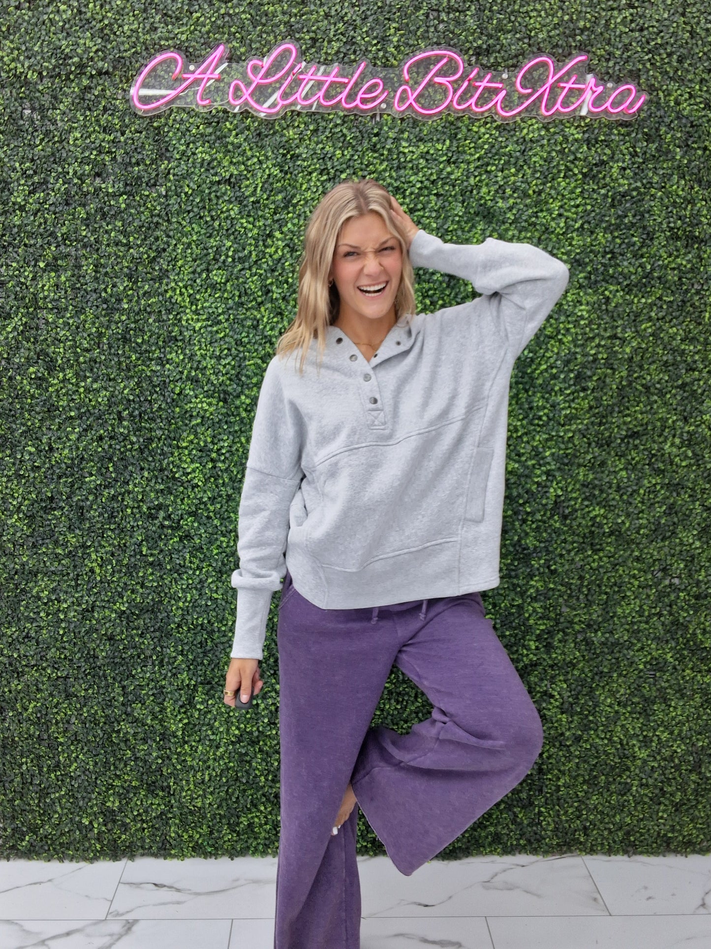 Lavender Wide Leg Sweatpants