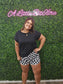 BLACK BOXY COTTON TEE