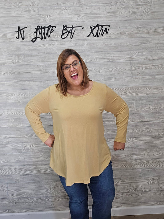 MUSTARD OPEN BACK TOP