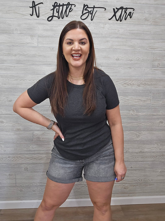 Judy Blue Stone Grey Shorts