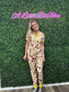 Yellow Floral Cow Pajamas