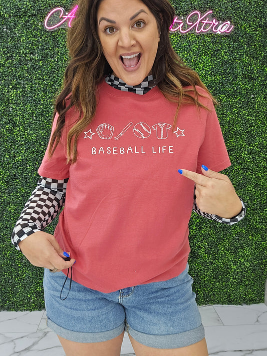 Baseball Life Embroidered