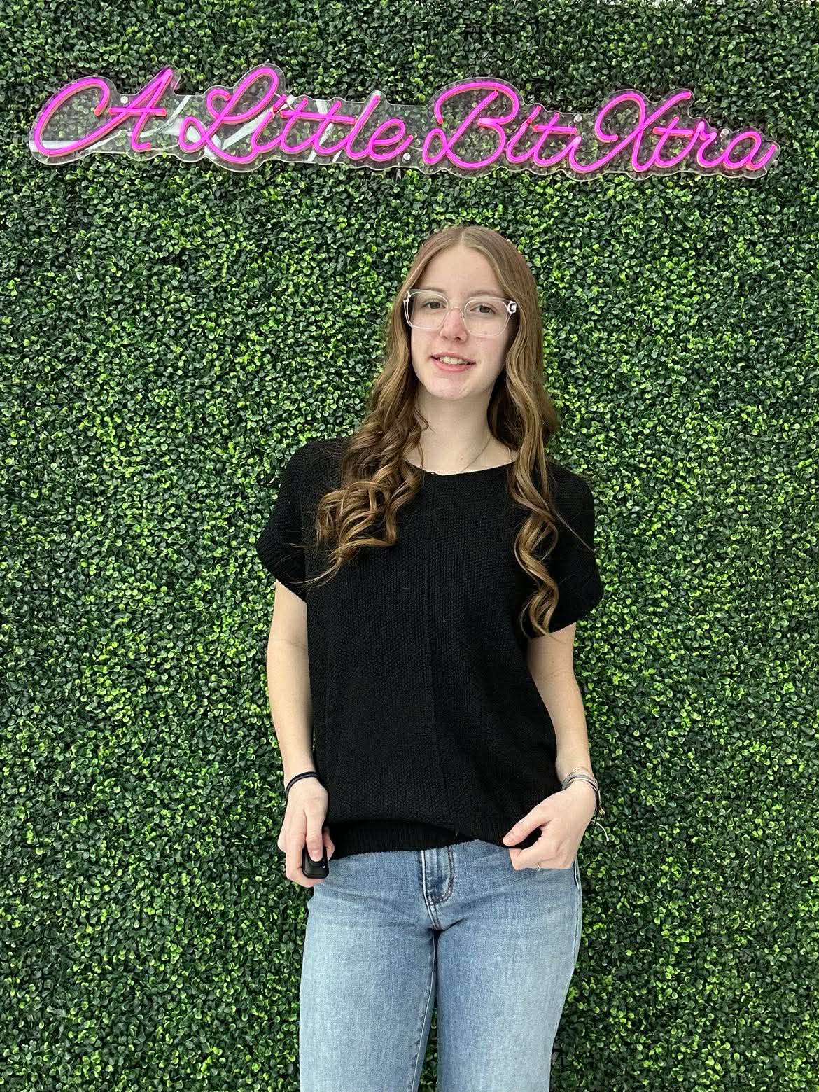 BOXY CHUNKY KNIT SHORT SLEEVE SWEATER BLACK