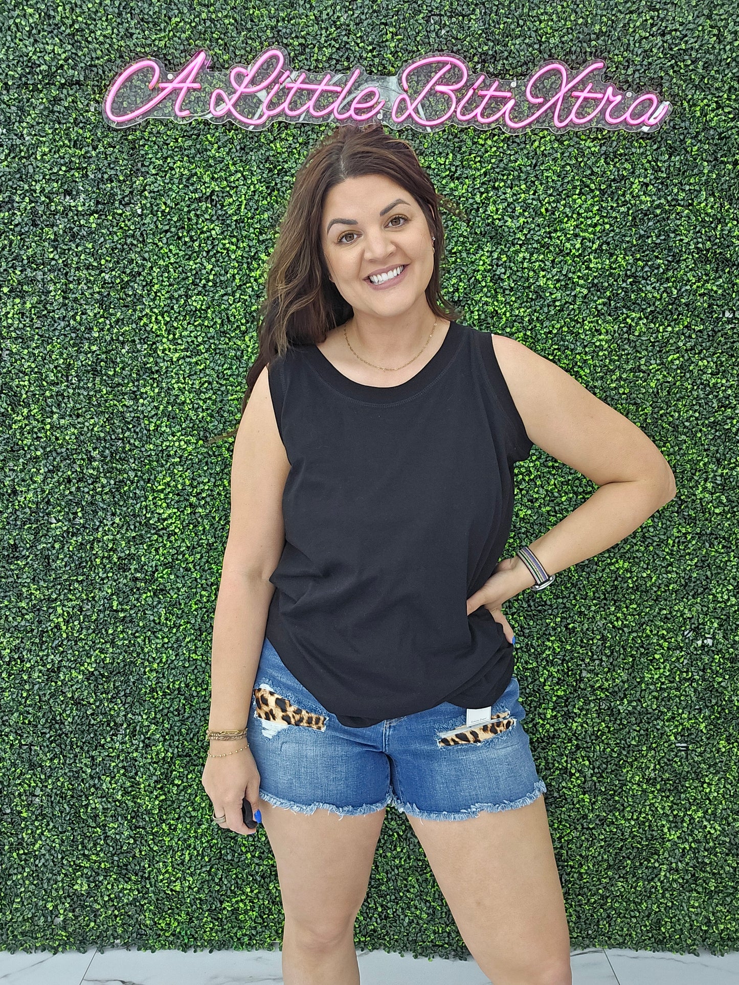 Jersey Black Tank Top