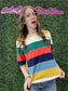 Multicolor Block Short Top
