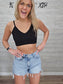 Z DISTRESSED LIGHT HEM DENIM SHORTS