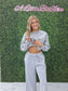 Light Grey Wide Leg Sweatpants