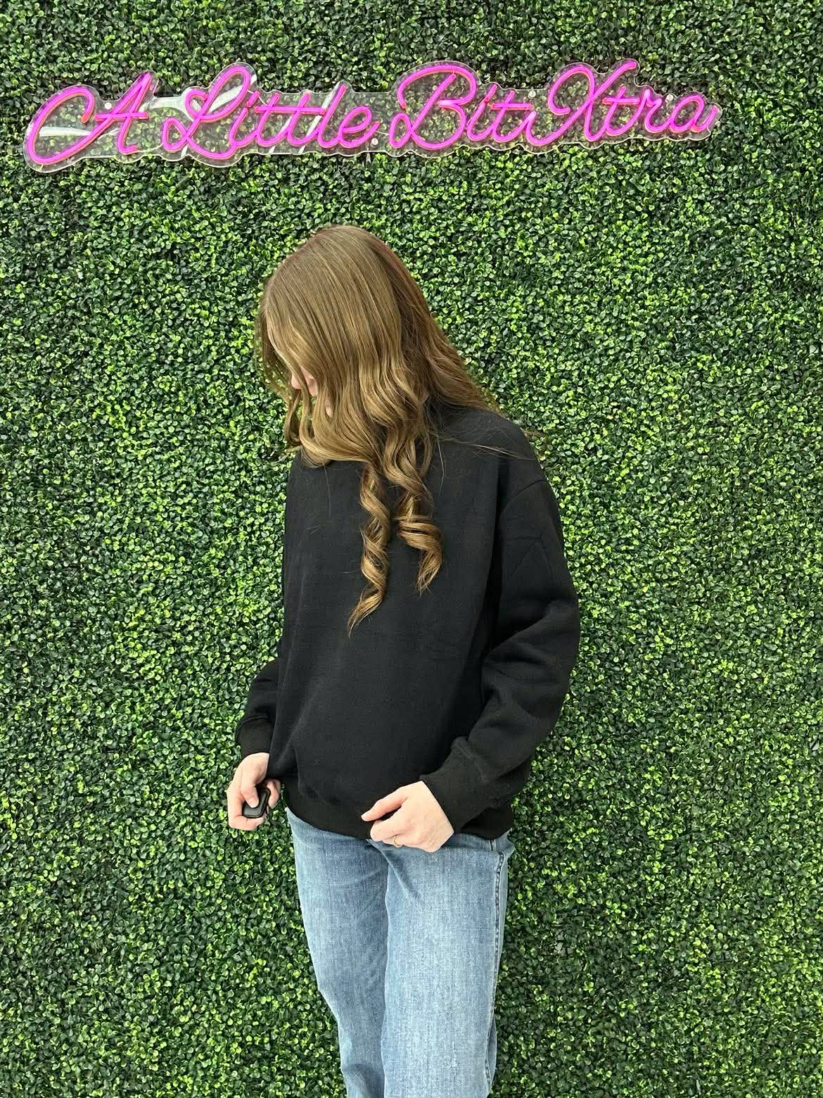Mock Neck Sweatshirt (black)