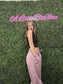 ROSE ACID WASH WIDE LEG SWEATPANTS