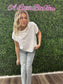 WHITE BOXY COTTON TEE