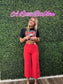 JB HIGH-WAISTED RED CROPPED JEANS