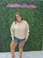 Corded Boxy Pullover Latte
