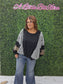GAMEDAY THEME STRIPE MIX AND MATCH TOP: BLACK