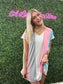 STRIPED V-NECK DRESS