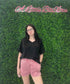 Winter ROSE Acid Wash Fleece Shorts