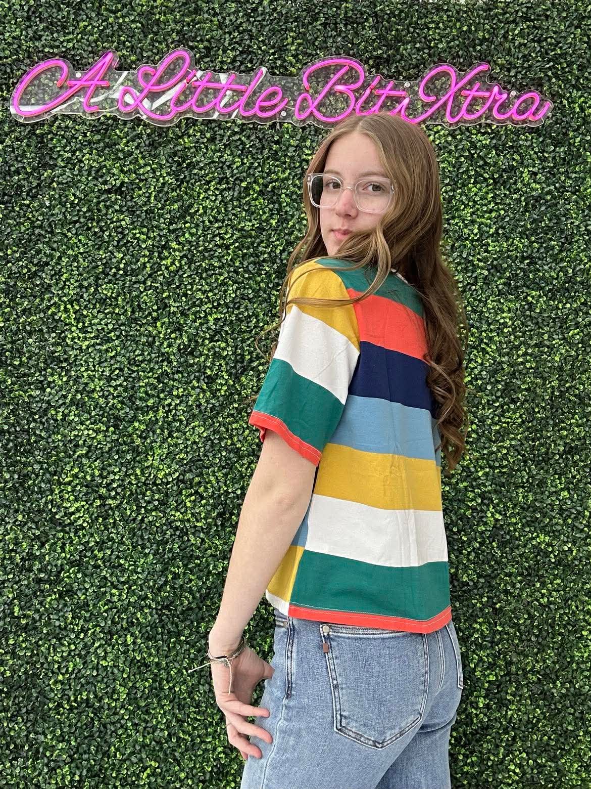 Multicolor Block Short Top
