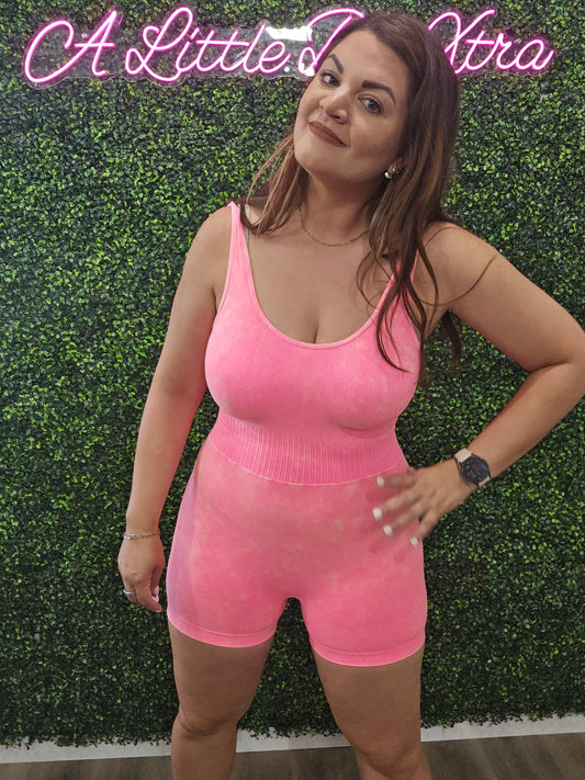 FUCHSIA SPORTS ROMPER