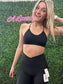 Black Tattoo Mesh Racerback Bralette