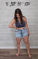 Z ACID WASHED DISTRESSED HEM SHORTS