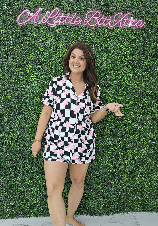 Checkered Daisy Pajamas