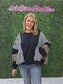 GAMEDAY THEME STRIPE MIX AND MATCH TOP: BLACK
