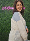 BLUE PATCHWORK SHACKET