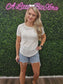 Z DISTRESSED LIGHT HEM DENIM SHORTS