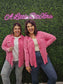 FUCHSIA ACID WASH WAFFLE SHACKET