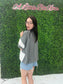 Charcoal Exposed Seam Top