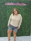 Corded Boxy Pullover Latte