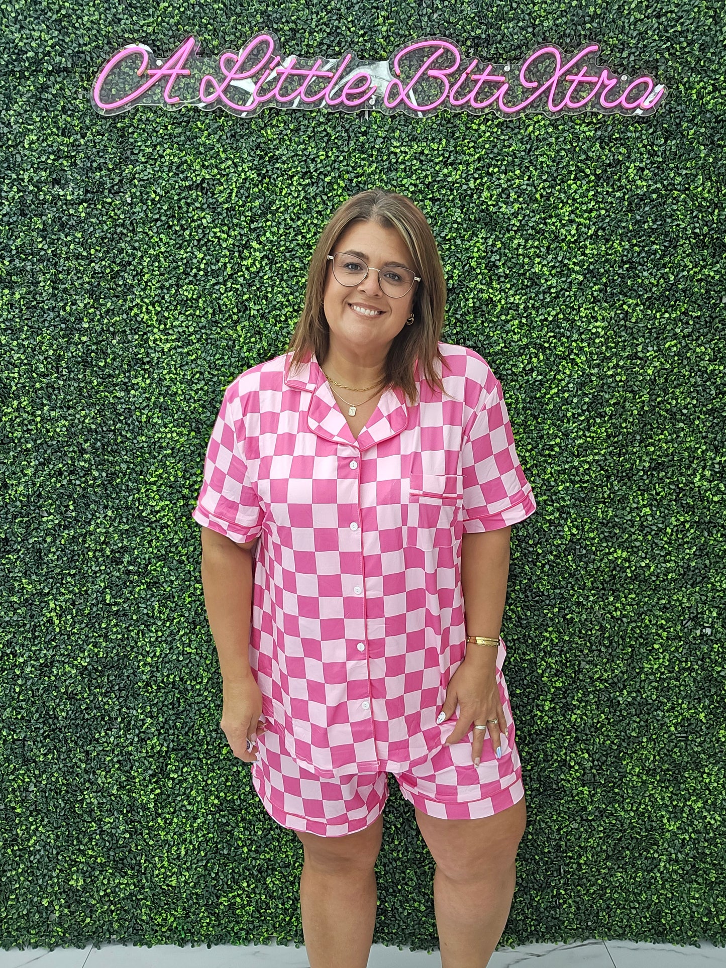 Pink Checkered Pajamas