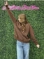 Mock Neck Sweatshirt (chocolate)