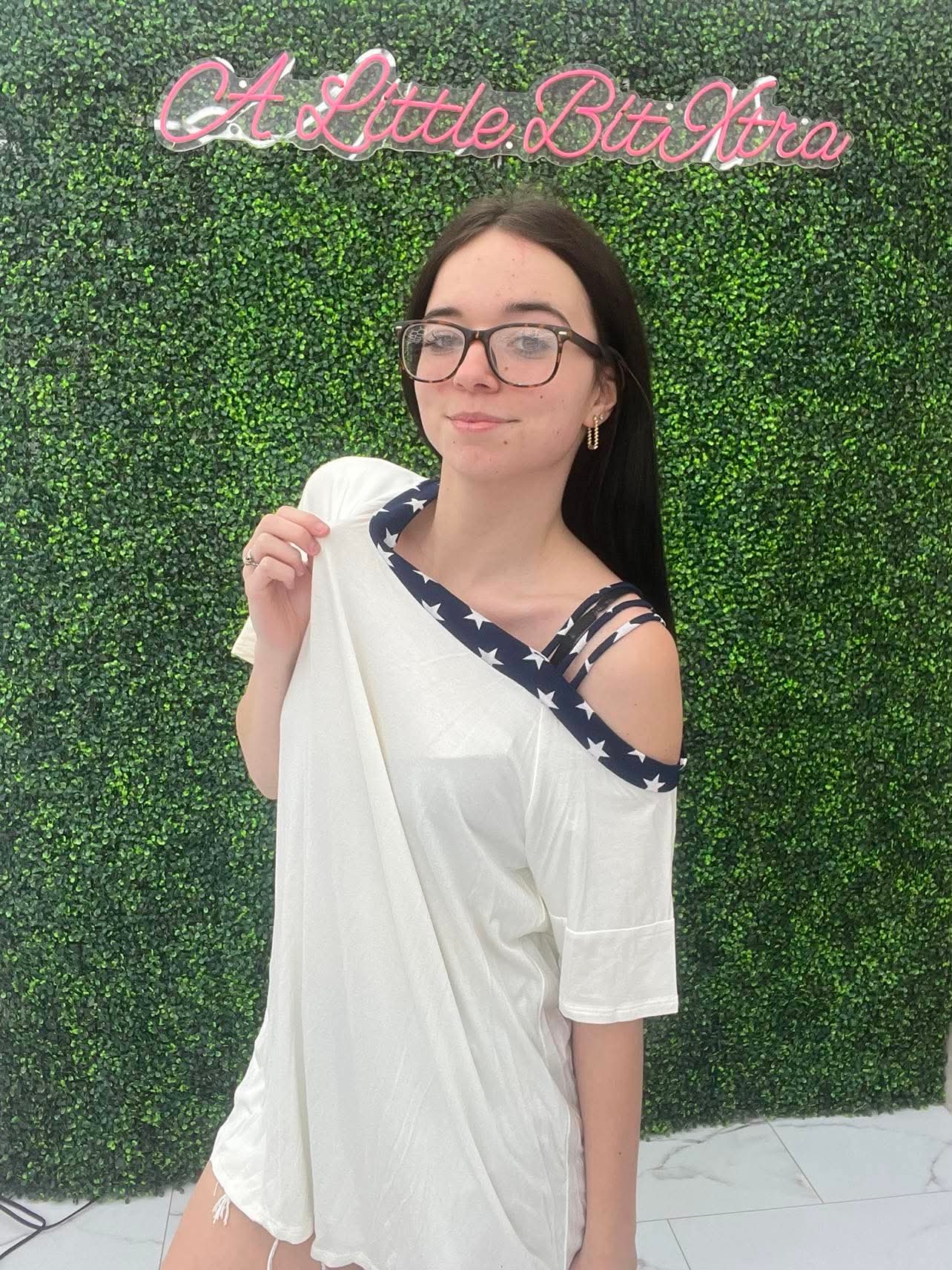 Cold Shoulder Top With Strap