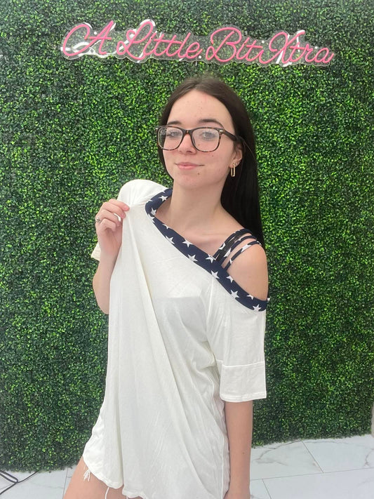 Cold Shoulder Top With Strap
