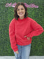 Mock Neck Sweatshirt (red)
