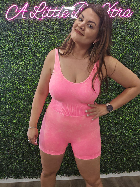 FUCHSIA SPORTS ROMPER