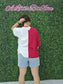 Game Day Multi Color Knit Top: RED/WHITE