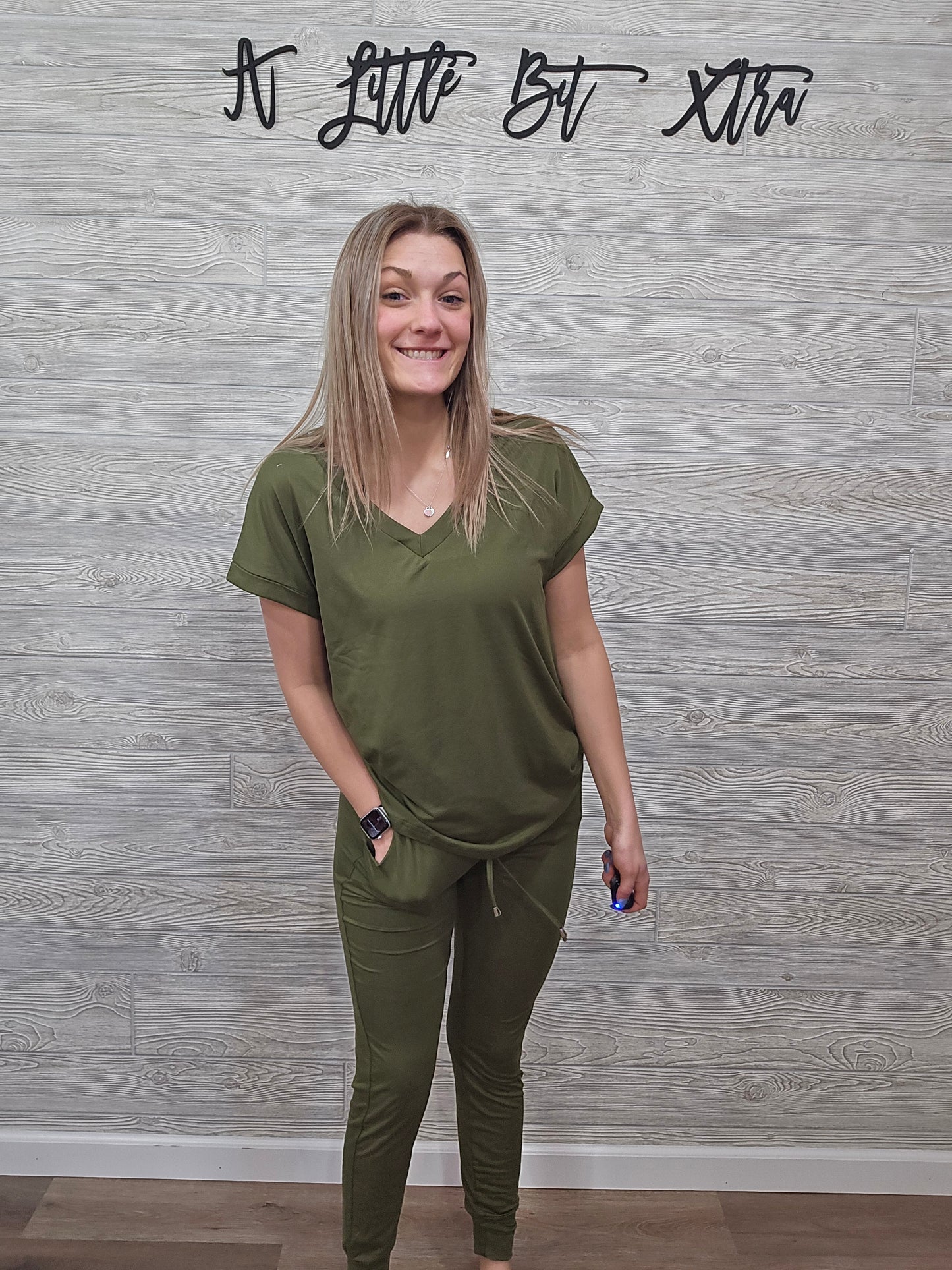 OLIVE JOGGER PAJAMAS