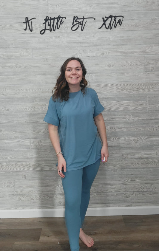 DUSTY TEAL LOUNGEWEAR SET