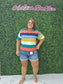 Multicolor Block Short Top