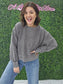 Corded Boxy Pullover Charcoal